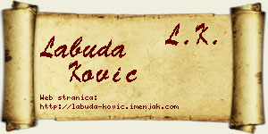 Labuda Ković vizit kartica